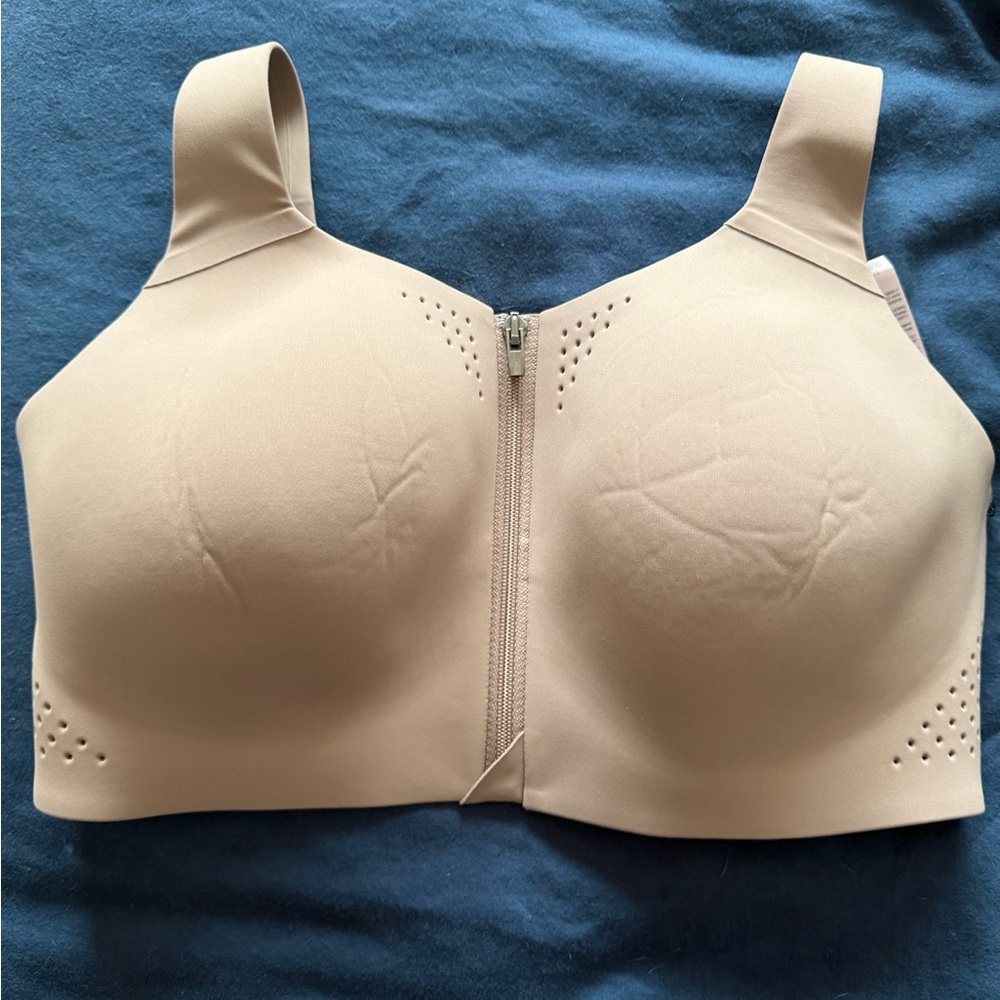 Victorias Secret VSX Featherweight Max High Impact Sports Bra sand Beige NWT